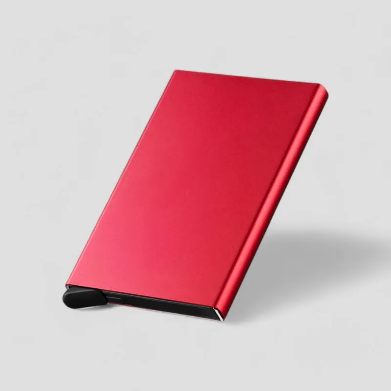 CarrySlim RFID Metal Card Holder – Red